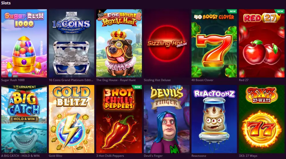 Malina Casino Slots - Große Auswahl an Spielautomaten